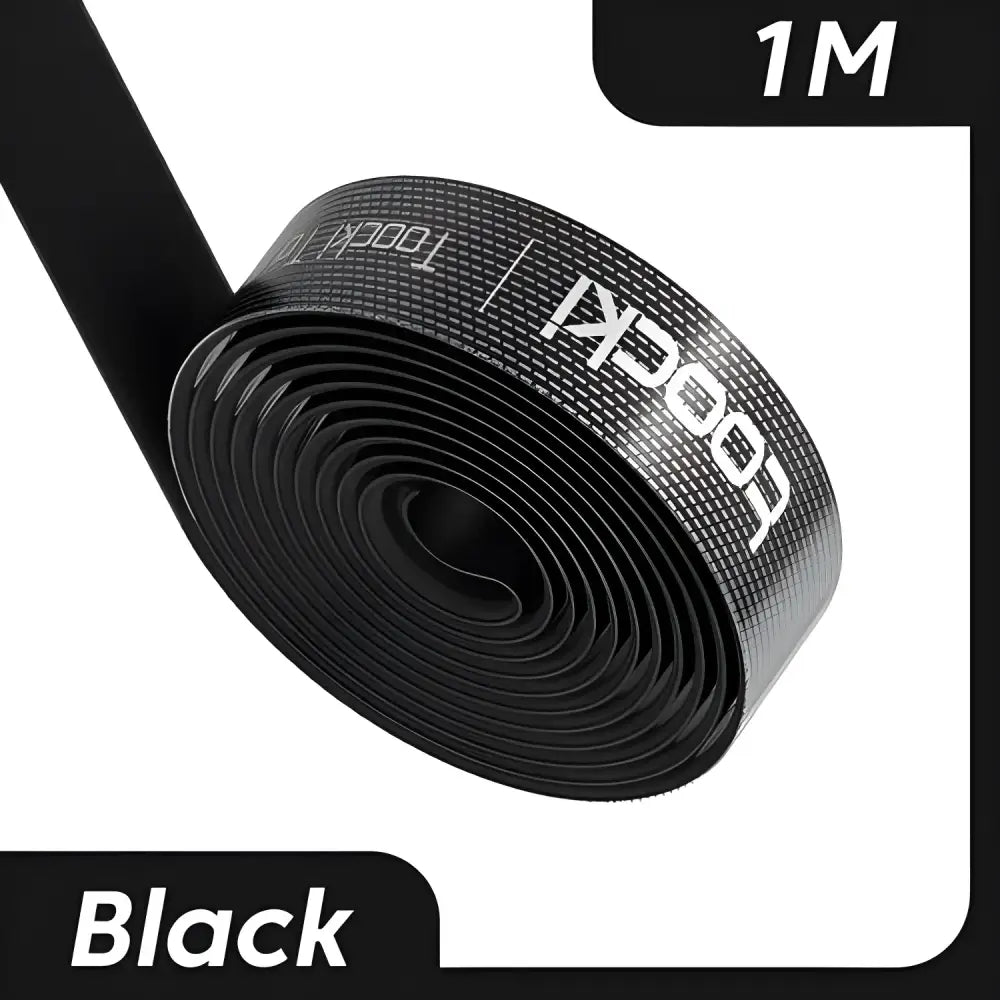 Black handlebar tape roll for Toocki Cable Organizer, perfect for USB cable management