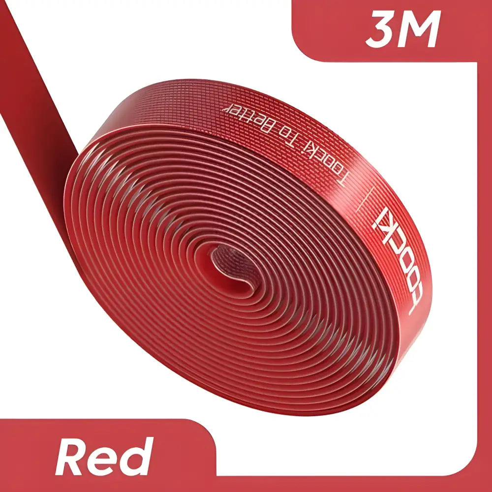 Red roll of hook and loop tape for Toocki Cable Organizer USB Cable Management