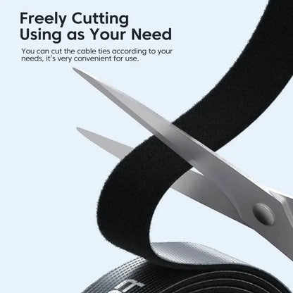 Scissors cutting black cable ties for Toocki Cable Organizer Wire Winder USB