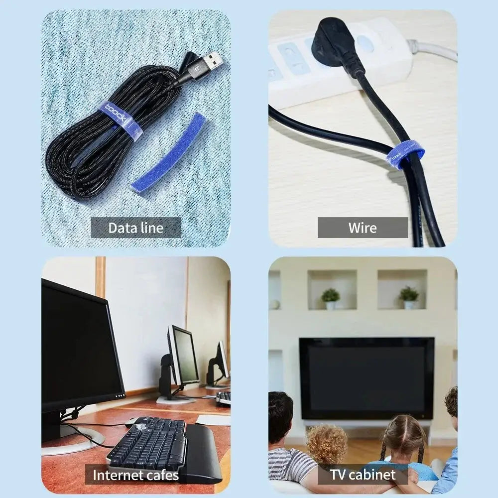 Toocki Cable Organizer with cable management straps for neat and tidy setups