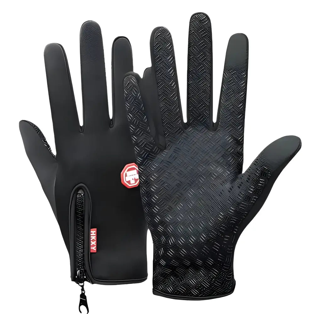 Black Touch Screen Winter Cycling Gloves for Men, perfect for cold, wet rides