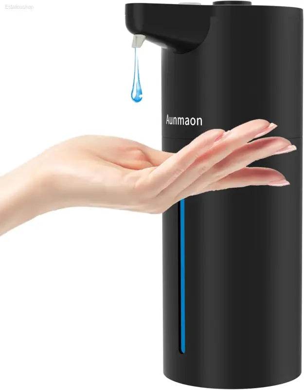 Touchless Automatic Soap Dispenser - Modern Hands-Free Design for Kitchen & Bathroom, Adjustable Volume, Long Battery Life, Clog-Free, Perfect for Kids, Compatible with All Soap Types - Sleek Black Finish - Estalios