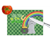 St. Patrick's Day Toy Silver Poodle Glass Cutting Board - Estalios