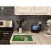 St. Patrick's Day Toy Silver Poodle Glass Cutting Board - Estalios