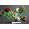 St. Patrick's Day Toy Silver Poodle Glass Cutting Board - Estalios