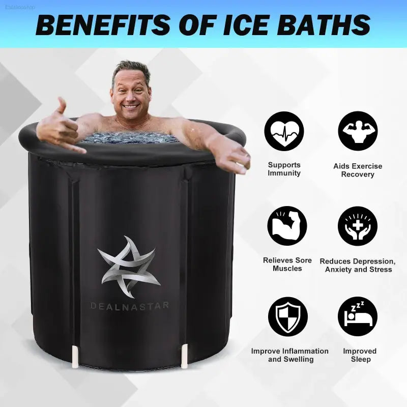 Transform Your Recovery with the DEALNASTAR Portable Ice Bath Tub - 88 Gal Cold Plunge for Athletes, Durable & Inflatable for Indoor/Outdoor Use! - Estalios