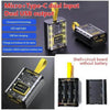 Transparent Battery Storage Box with Dual USB Output - Estalios