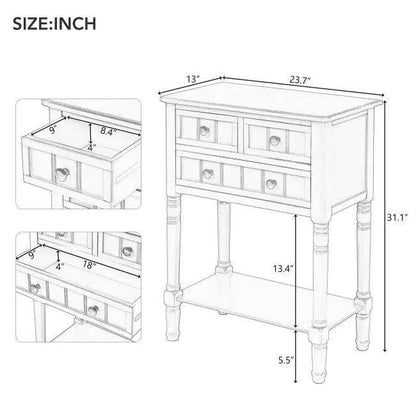 Bold Dark Wood Console Table with Chic Storage Solutions - Estalios