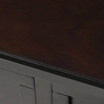 Bold Dark Wood Console Table with Chic Storage Solutions - Estalios