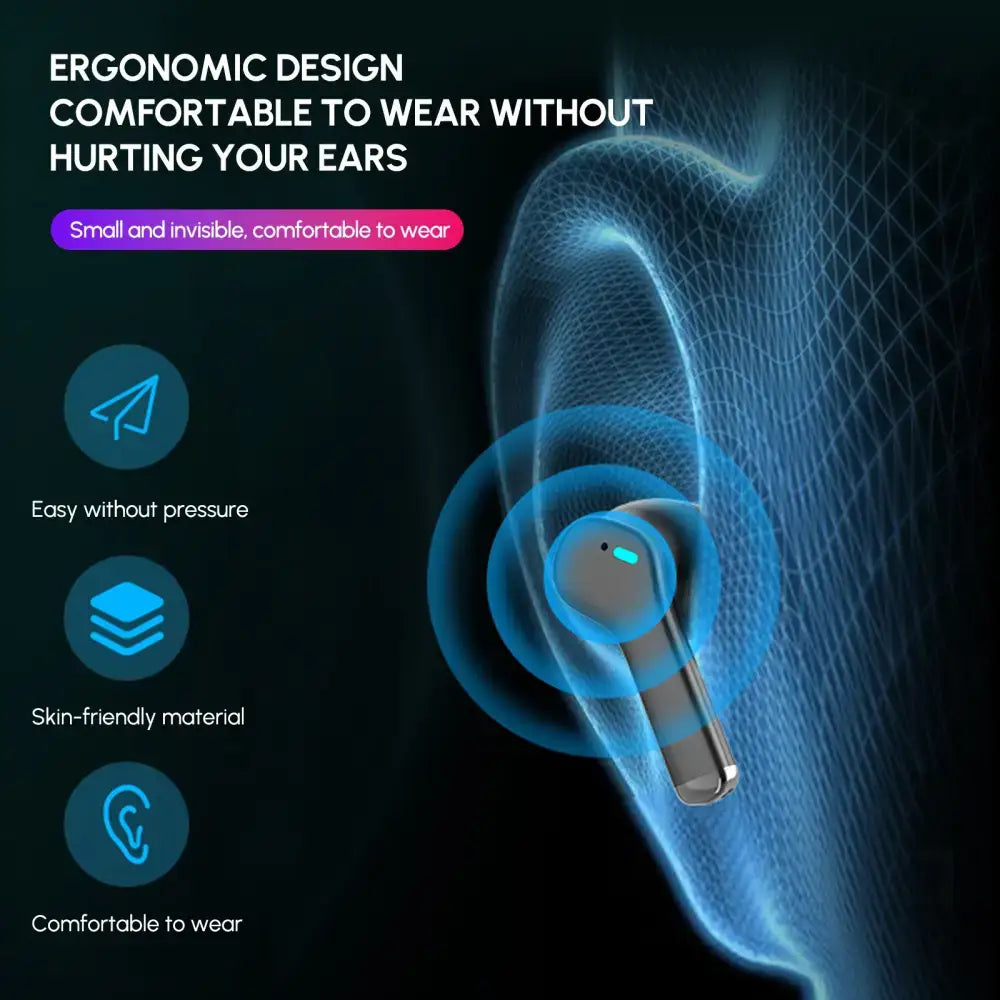 Sleek design of noise cancelling true wireless earbuds for ultimate sound experience