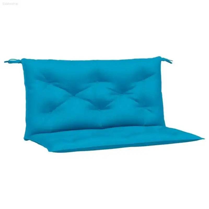 Turquoise Dream Bench: Coastal Bliss Awaits! Imagine Relaxing on your New White Wooden Bench, Adorned with Vibrant Blue and Turquoise Cushions. this Set Includes - Estalios
