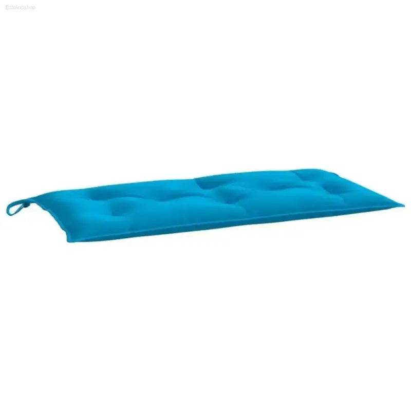 Turquoise Dream Bench: Coastal Bliss Awaits! Imagine Relaxing on your New White Wooden Bench, Adorned with Vibrant Blue and Turquoise Cushions. this Set Includes - Estalios