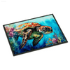 Turtle Tide Welcome: Dive into Style! Dive into coastal charm with our Sea Turtle Watercolor Doormat! This vibrant doormat brings a touch - Estalios
