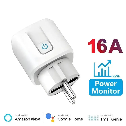 Tuya 20A WiFi Smart Plug with energy monitoring for your smart socket WiFi setup