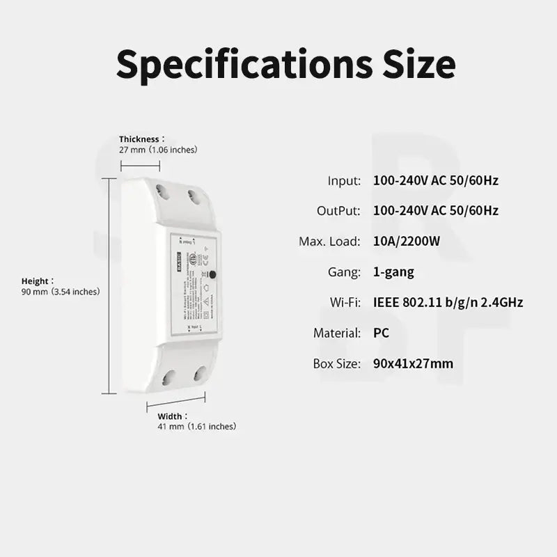 Smart Switch Specifications for Tuya R2 Smart WiFi Light Switch DIY Module Smart Home