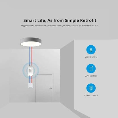 Tuya R2 Smart DIY Module Smart Home Light Switch works with Alexa and Google Home