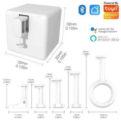 Smart home automation device with adapter sizes for Tuya Smart Home Finger Bluetooth Bot