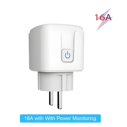 Tuya Smart Socket Power Monitoring in white for energy-efficient living