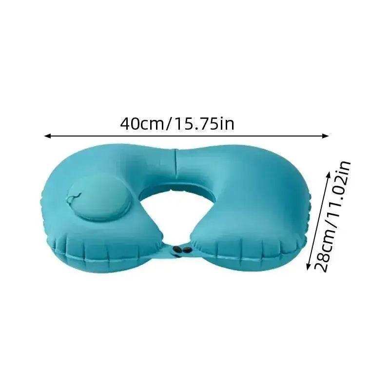 U Shape Neck Cushion Automatic Air Inflatable Travel Pillow - Estalios