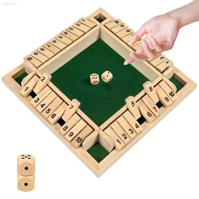 Ultimate 2-In-1 Wooden Dice & Chessboard Game - Perfect for Family Fun and Gatherings! - Estalios