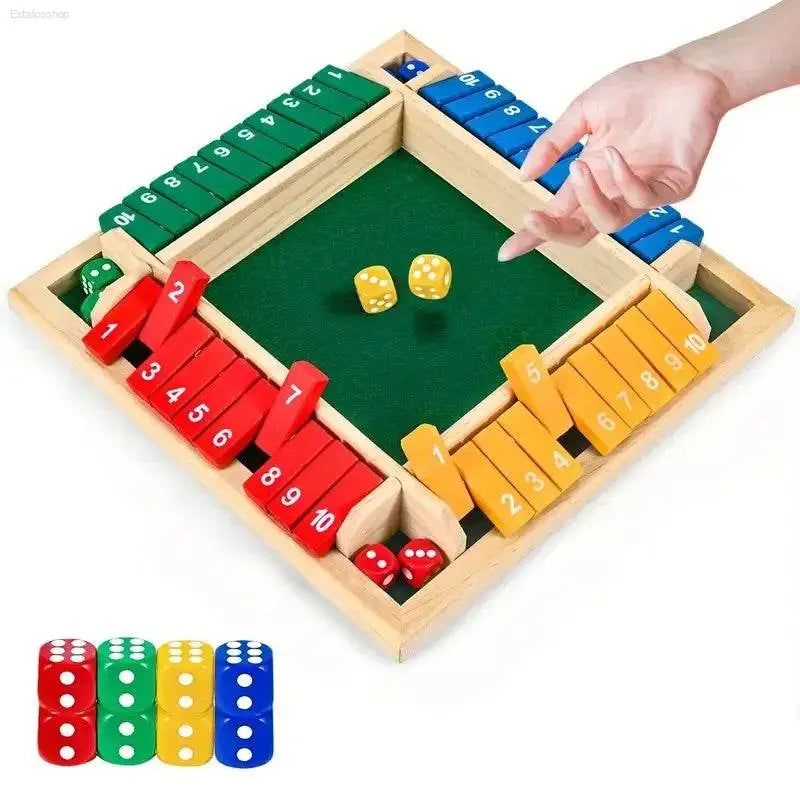 Ultimate 2-In-1 Wooden Dice & Chessboard Game - Perfect for Family Fun and Gatherings! - Estalios