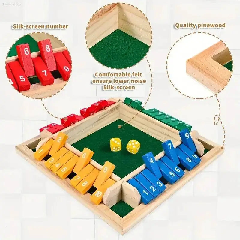 Ultimate 2-In-1 Wooden Dice & Chessboard Game - Perfect for Family Fun and Gatherings! - Estalios