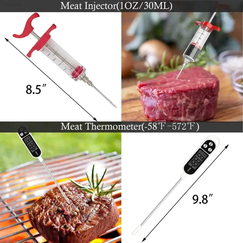 Ultimate 26-Piece BBQ Grilling Tools Set - Heavy Duty Stainless Steel Accessories with Gloves & Corkscrew for Perfect Grilling Fun!