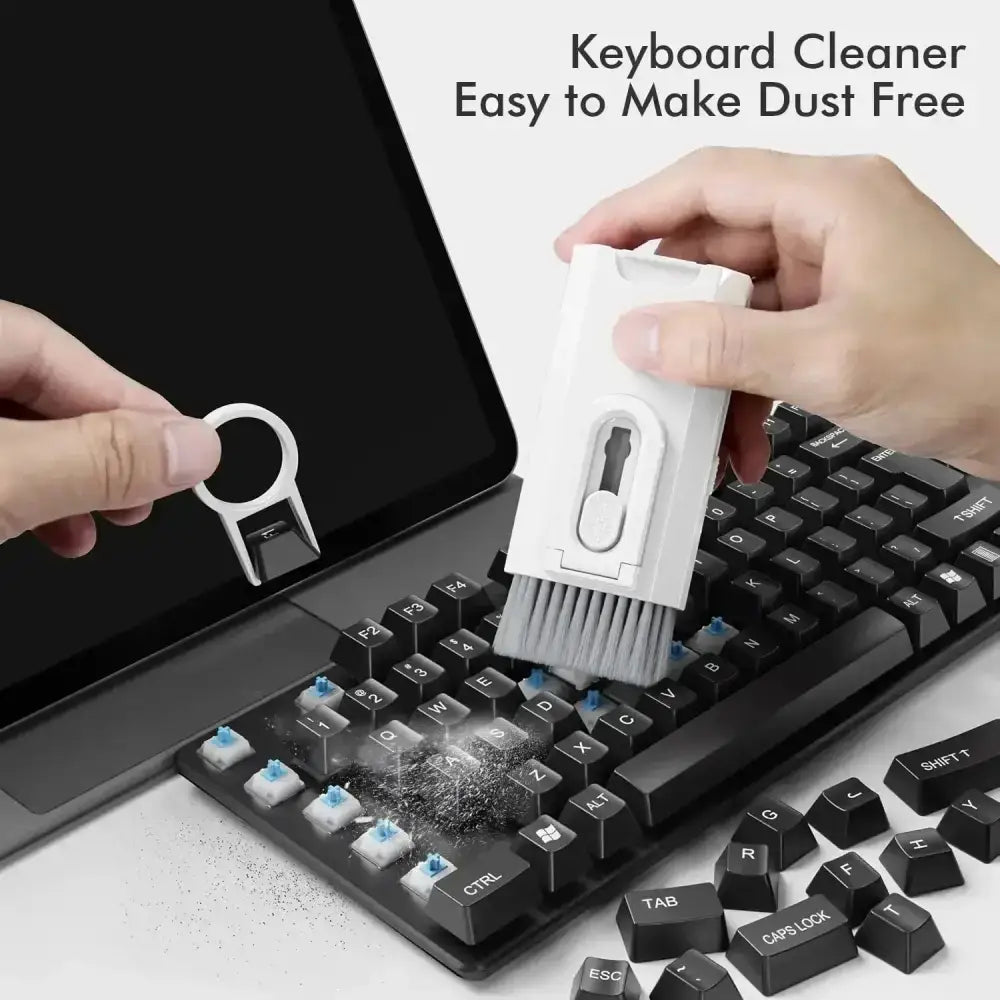 Keyboard cleaning tool from the Ultimate 8-in-1 Computer Cleaning Kit for easy use