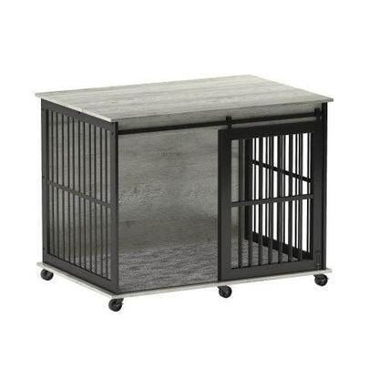 Ultimate Bite-Proof Metal Dog Crate with Stylish End Table - Estalios