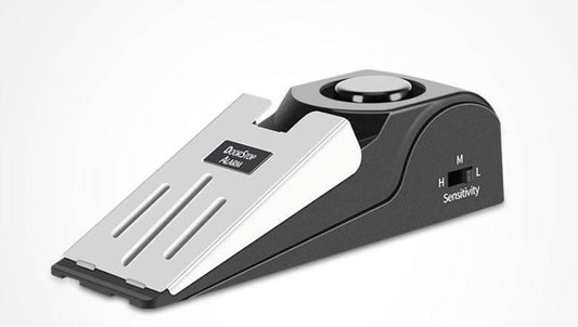 Ultimate Black Door Stop Alarm with Adjustable Sensitivity - Estalios