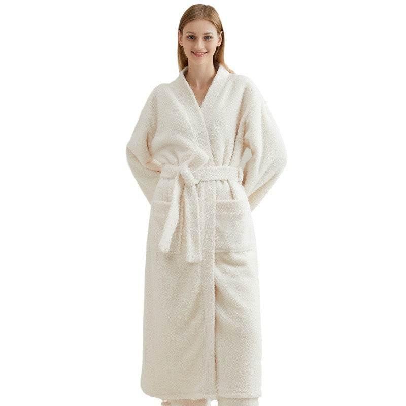 Ultimate Cozy Brown Fuzzy Robe and Pants Set - Estalios