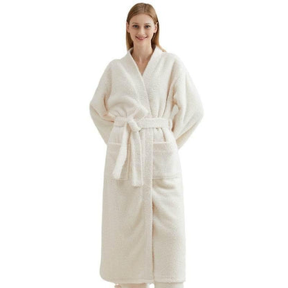 Ultimate Cozy Brown Fuzzy Robe and Pants Set - Estalios
