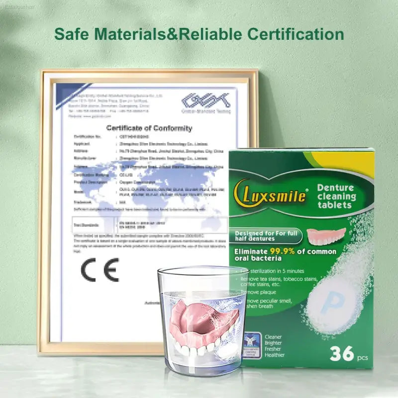 ✨ Ultimate Freshness – Luxsmile Denture Cleaning Tablets | Effortless Care for Your Dental Appliances