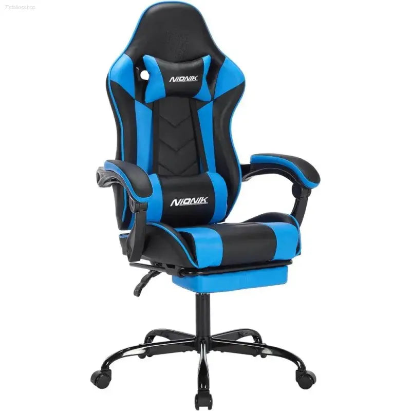 Ultimate Gaming Chair with Footrest - Ergonomic, Adjustable Height, and Breathable PU Material for Maximum Comfort - Estalios