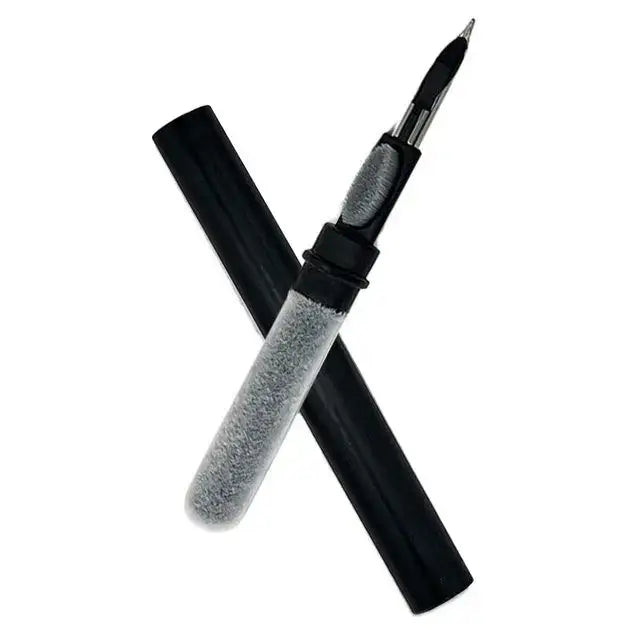 Black fountain pen and cleaning tool from the Ultimate Keyboard Cleaner Kit & Brush