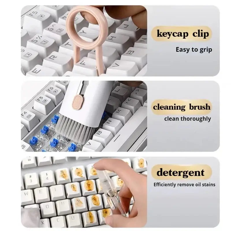 Ultimate Keyboard Cleaner Kit & Brush for a spotless computer and clean Bluetooth earphones