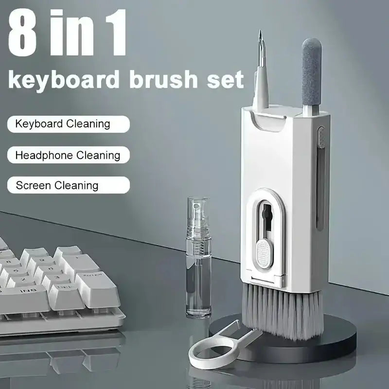 Ultimate Keyboard & Earphones Cleaning Kit with 8-in-1 keyboard cleaning brush set