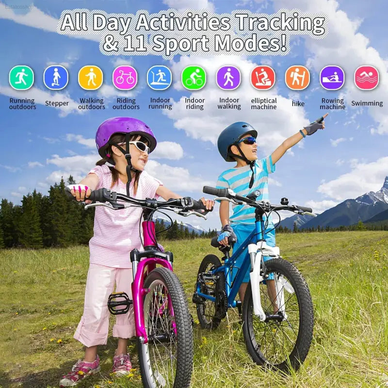 Ultimate Kids Fitness Tracker Watch - Waterproof Smart Watch with 11 Sports Modes, Pedometer & Stopwatch for Ages 6-16 - Estalios