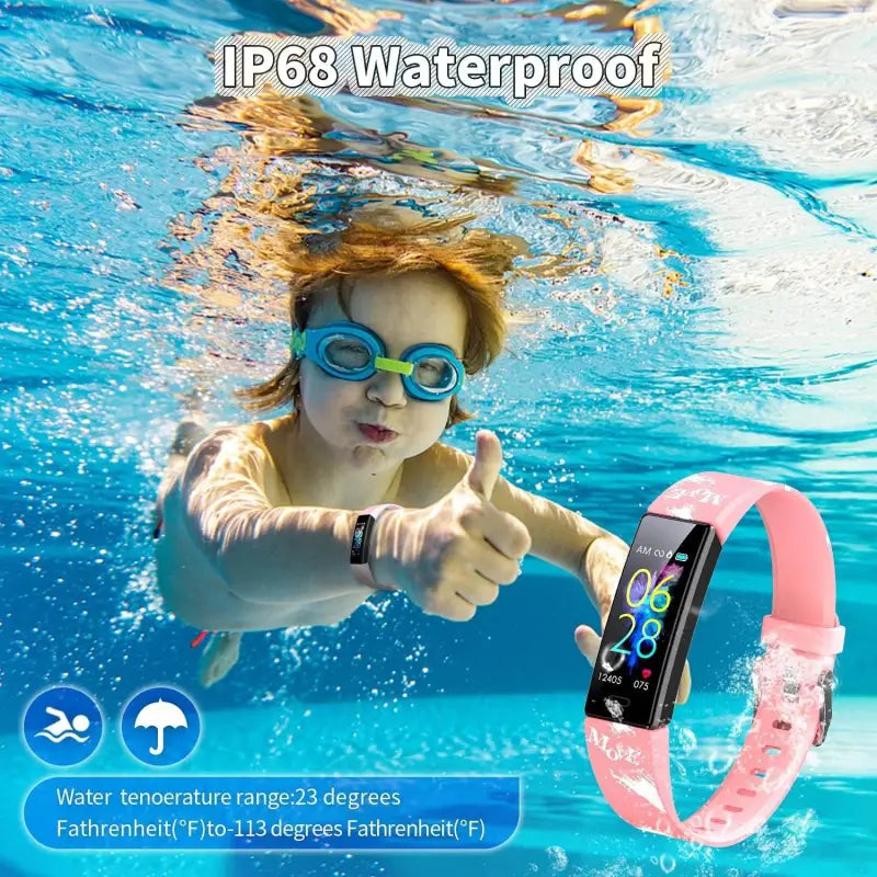 Ultimate Kids Fitness Tracker Watch - Waterproof Smart Watch with 11 Sports Modes, Pedometer & Stopwatch for Ages 6-16 - Estalios