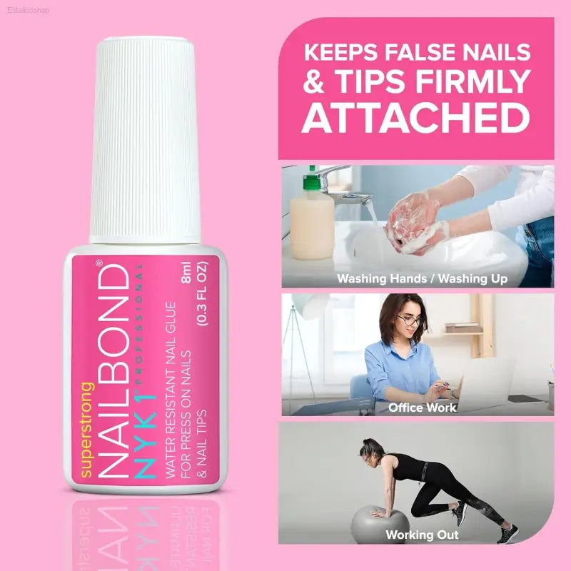 Ultimate 8ML Brush-On Nail Bonding Glue for Long-Lasting Press-On & Acrylic Nails