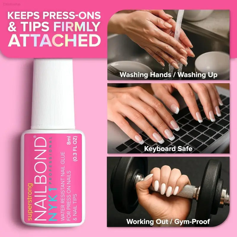 Ultimate 8ML Brush-On Nail Bonding Glue for Long-Lasting Press-On & Acrylic Nails