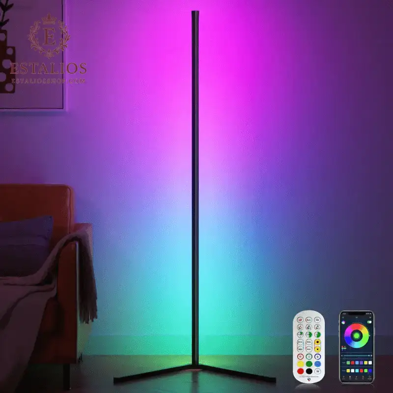 Ultimate RGB Smart Corner Floor Lamp with 16 Million Colors and Music Sync for Bedroom and Gaming Setup - EstaliosShop