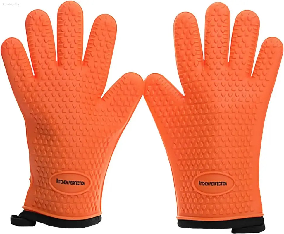 Ultimate Silicone BBQ Gloves - Extreme Heat Resistance for Safe Grilling & Handling Hot Foods - Waterproof and Versatile!