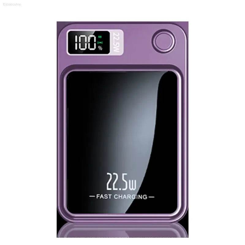 Ultra-Fast 5000mAh Magnetic Wireless Power Bank with Type-C Cable - Compatible with iPhone 12/13/14/15/16 Series - Estalios