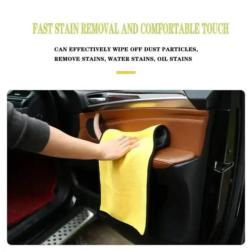 Yellow and black Ultra Fine Fiber Cleaning Cloth for effective fine fiber cleaning