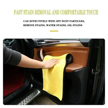 Yellow and black Ultra Fine Fiber Cleaning Cloth for effective fine fiber cleaning