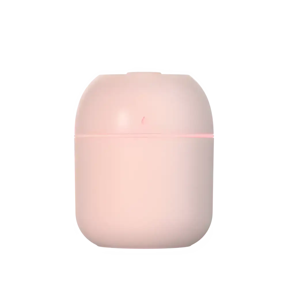 Pink cylindrical container of the Ultrasonic Trio portable USB ultrasonic humidifier