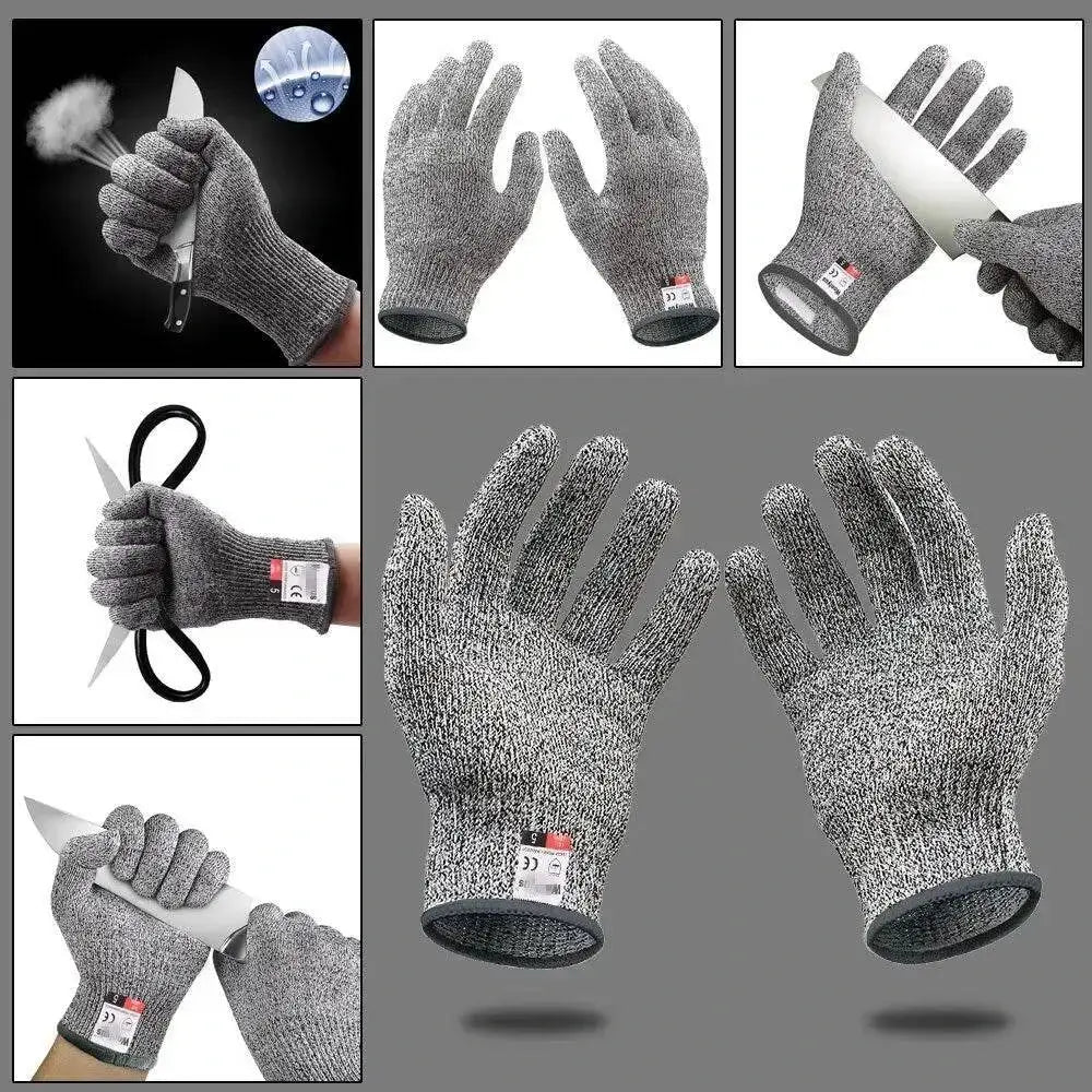 Gray cut resistant gloves for ultimate kitchen safety and protection from cuts