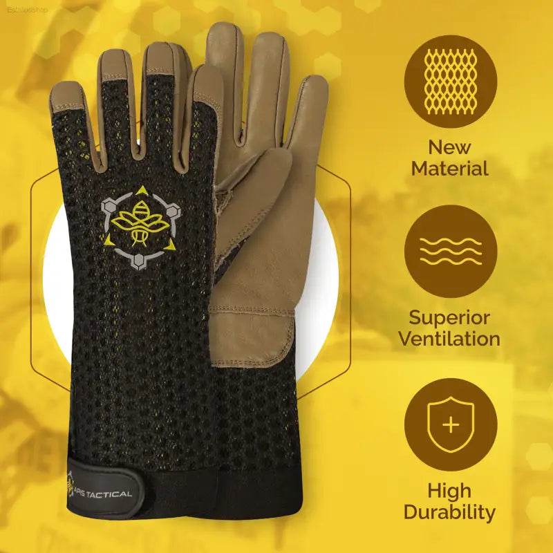 Beekeeping gloves with ventilation.
