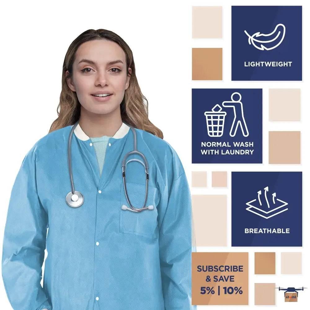 Unisex Disposable Lab Jacket Pack of 100 for Comfort - Estalios